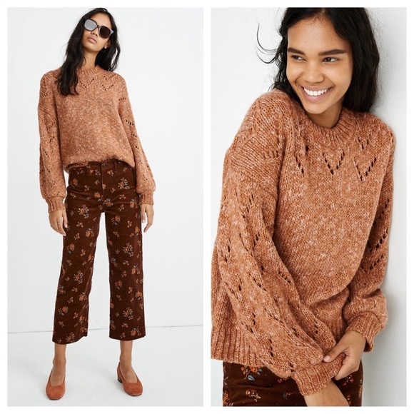 Madewell Sweaters - Madewell | Pointelle Bubble Sleeve Sweater